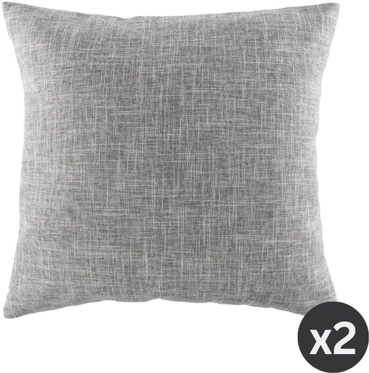 Tiseco - Kussen DALLAS (gevuld) - linnenlook - 45x45 cm, grijs