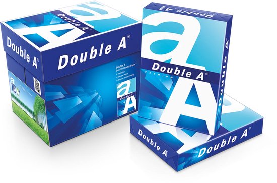 Double A Premium printpapier ft A4, 80 g - 2500 vellen (Doos met 5 pakken van 500 vel)