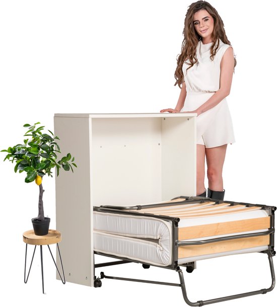 Troonz Matera Bedkast 80x190 cm - Logeerbed Dressoir - Eenpersoonsbed
