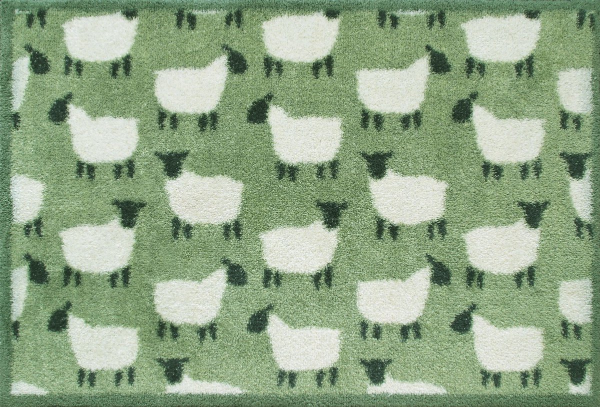 Kleen-Tex Turtle Wasbare Deurmat - Flock Green - 60 x85cm