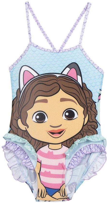 DreamWorks Gabby's Dollhouse Meisjes Badpak, Meermin Zwempak Voor Meisjes, Kinderbadkleding, Roze 134