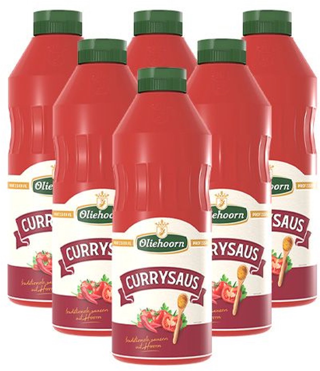 Oliehoorn Currysaus 6x 900ml (Voordeel Verpakking)