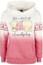 Pull à capuche Winnie l'ourson « Une journée conviviale » pour femme - Blanc/Rose - L