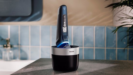 Philips Shaver i9000 Prestige Elektrisch Scheerapparaat Voor Mannen - Met Quick Clean Pod - Blauw - XP9201/30