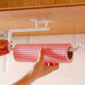 Keukenrol Hanger | Keukenrol Houder | Keukenrolhouder | Foliehouder | Zelfklevend | Wit