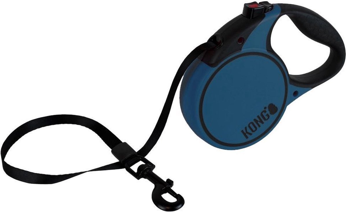 KONG Terrain Rollijn – Hondenriem – Met remsysteem - Tot 50 kg - L - 5 Meter - Blauw