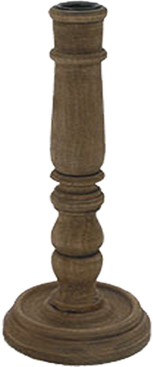 by Mooss - Kandelaar - Hout - 25cm - Landelijk - Sober - Stoer - Hip - Trendy - Decoratie - Decoratief - Gezellig