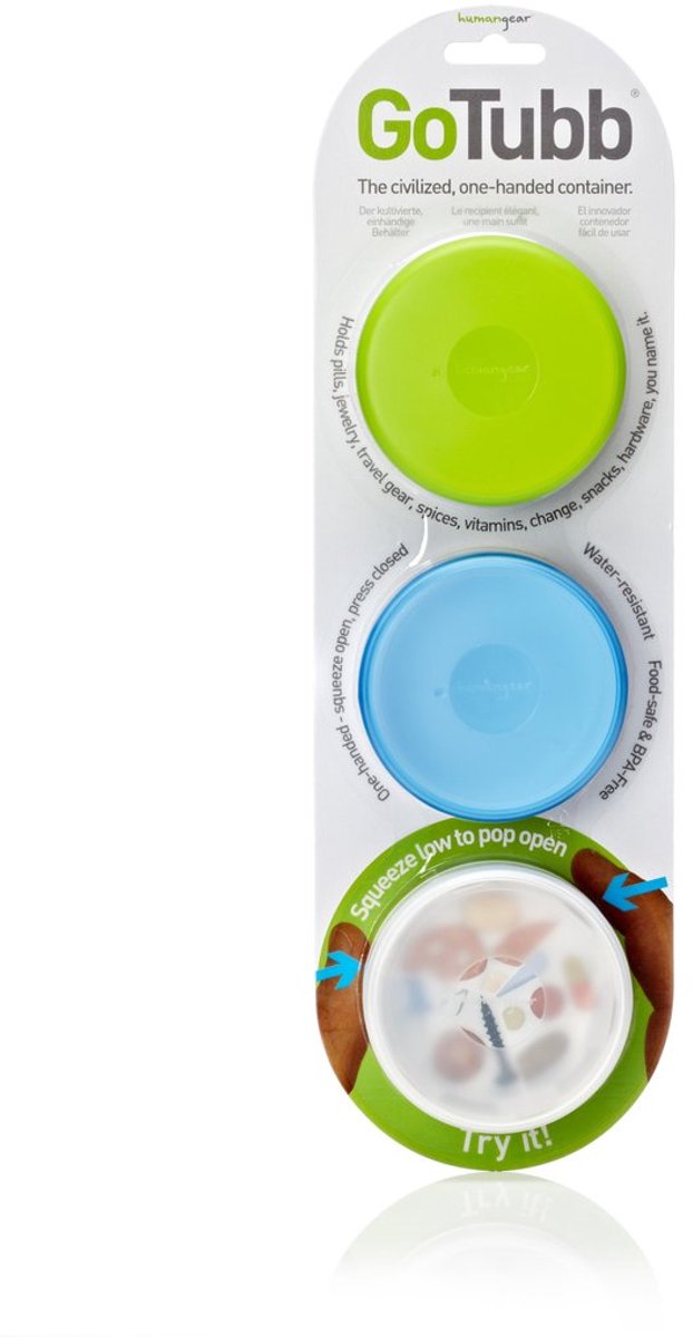 Human Gear - gotubb 3-pack - medium - clear/green/blue