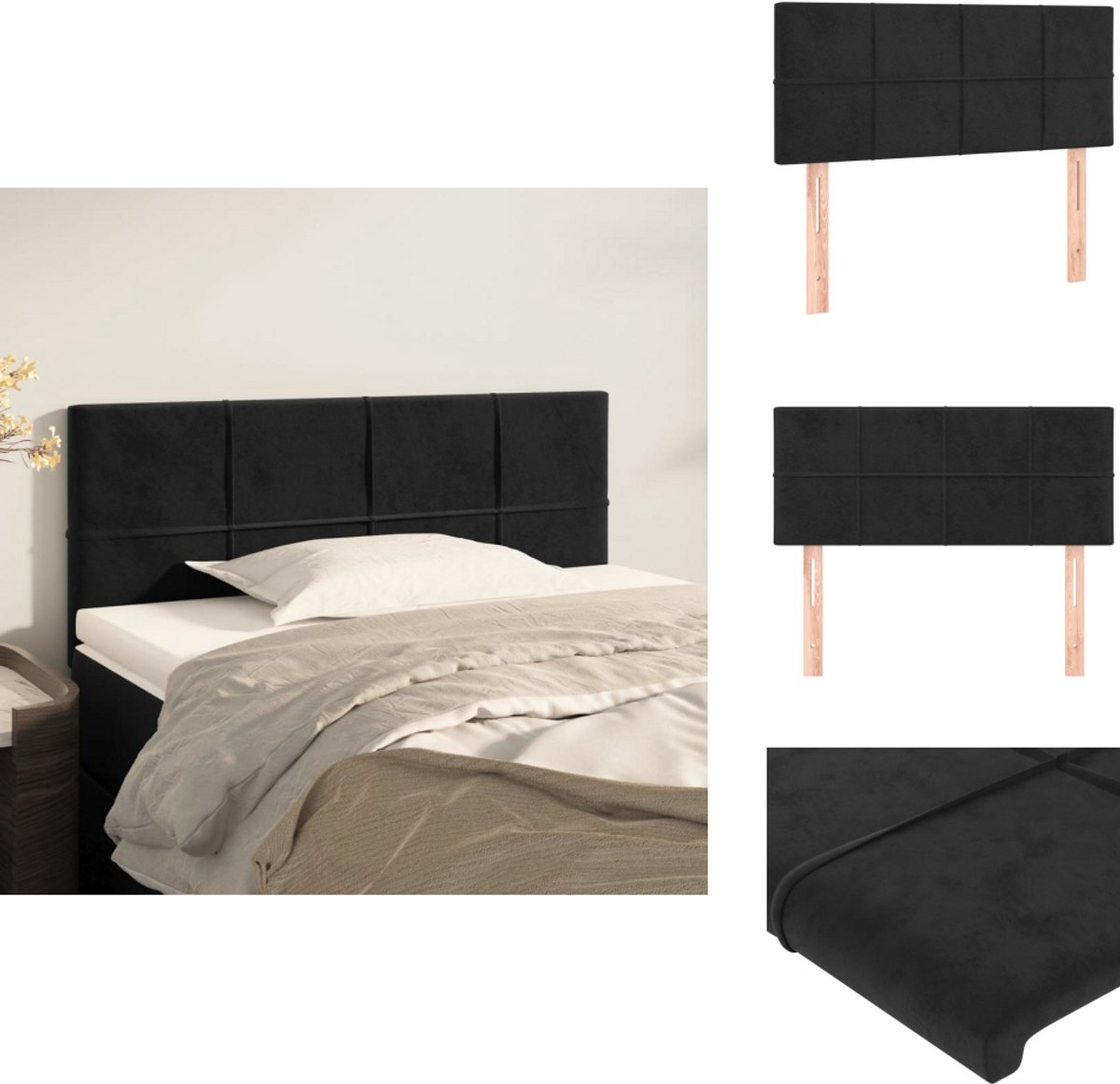 vidaXL Hoofdbord 160x5x118/128 cm fluweel donkergrijs, hoofdeinde, houten hoofdeinde, bedonderdeel, houten hoofdbord, slaapkamermeubel