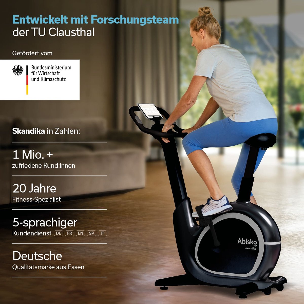 Skandika Abisko Ergometer hometrainer met slimme app - afbeelding 2