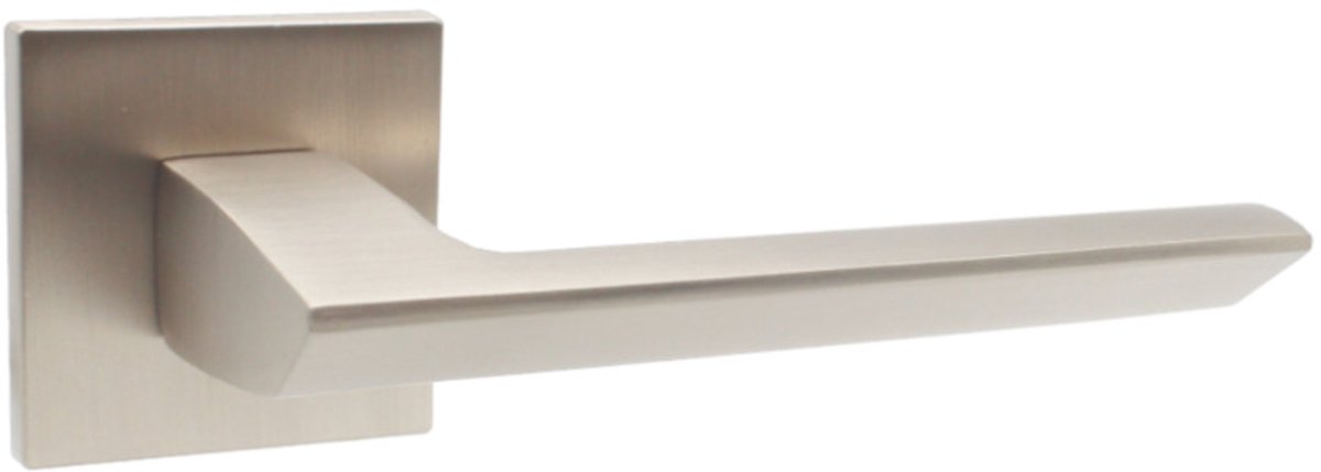 Domino® Deurklink ELENA QR SLIM SN - Nikkel satijn - Deurkruk, Deurbeslag, Deurklinken voor Binnen - Deurbeslag van aluminium - Deurklink voor kamerdeur, kantoordeur, kelderdeur en binnendeur