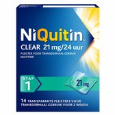 NiQuitin Clear Nicotinepleisters 21mg Stap 1 - 3 x 14 stuks