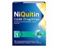 NiQuitin Clear Nicotinepleisters 21mg Stap 1 - 3 x 14 stuks