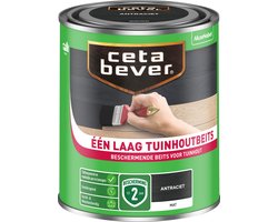 Cetabever - Een Laag Tuinhoutbeits - Antraciet - 750 Ml
