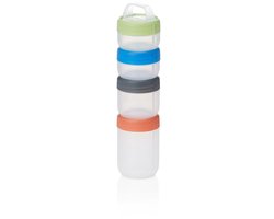HumanGear - Stax - Small - Clear/Spectrum - Starter 4-pack - opbergdoos - stapelbaar - lichtgewicht