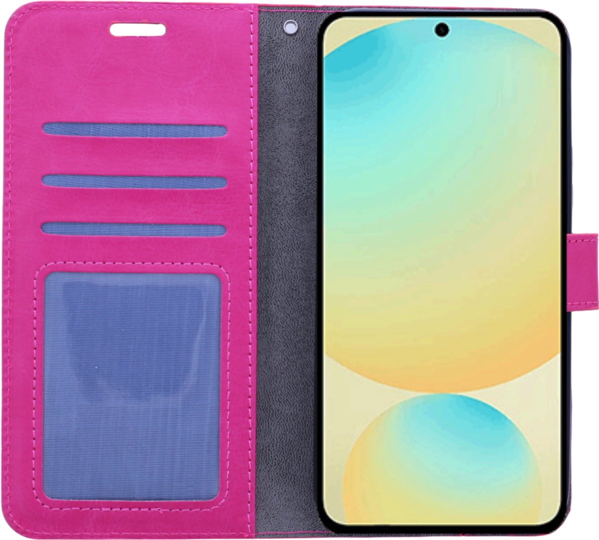 Portemonnee Book Case Hoesje Geschikt voor: Samsung Galaxy S25 Plus - Roze