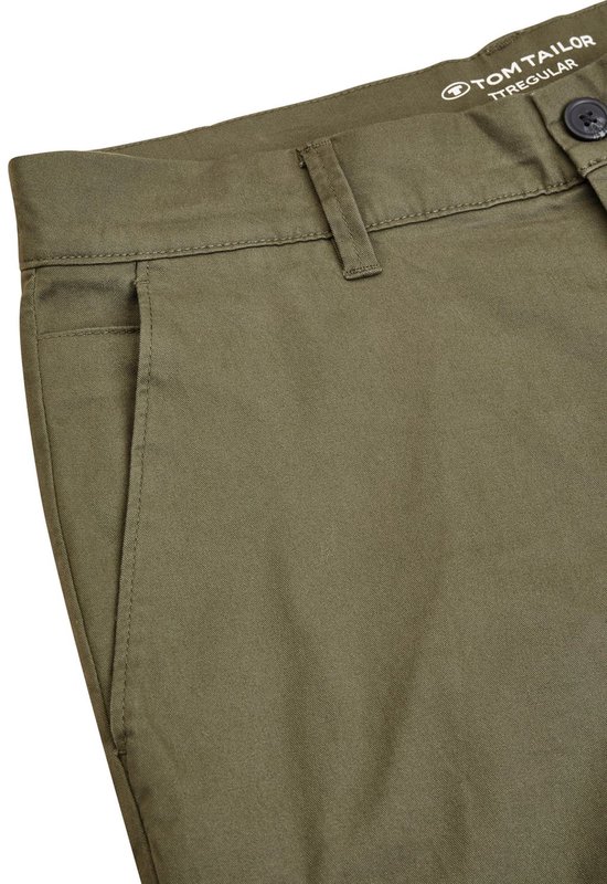 Pantalon chino Tom Tailor pour homme TT Chino SMU regular/right Olive Adultes
