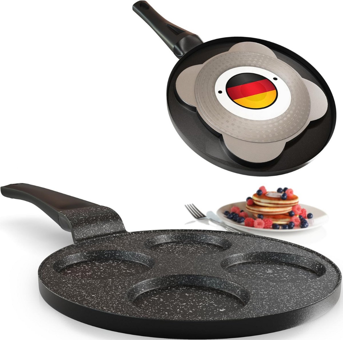 ApexArte® Pancake Maker - Pannenkoekenpan - Zwart