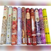 BUYXL HEM - Wierook - 10 pakjes x 20stokjes = 200 van verschillende geuren wierook - wierook pakket - Creëer een Betoverende Sfeer met Ons Indiase Wierook Pakket en Gratis Wierookhouder!