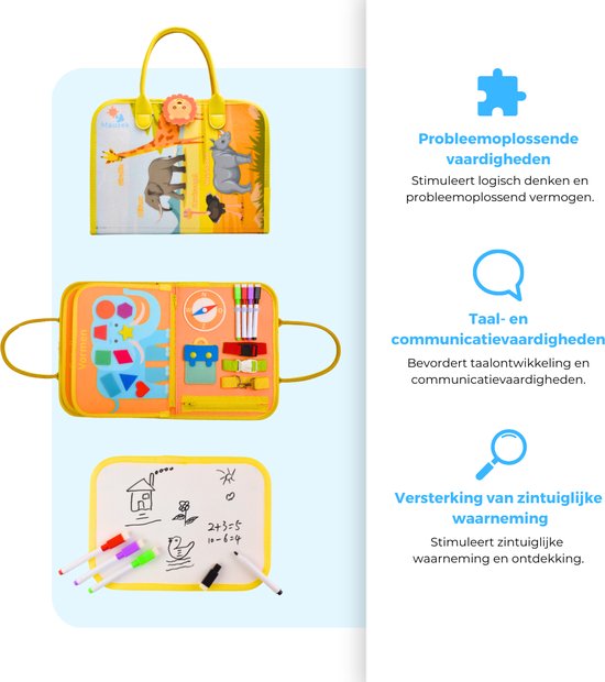 Mauzek® Busy Board Nederlands Montessori Speelgoed Activiteitenbord Educatief Peuter Voor In De Auto Onderweg 3 Jaar 4 5 Oceaan Editie 609126685
