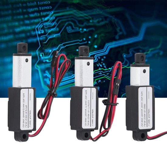 Produktbild von Elektrischer Mikro-Linearantrieb 12V – Aluminium/ABS, 64 N, 15 Mm/s, Hublänge 10 Mm, Für Landwirtschaft & Automation