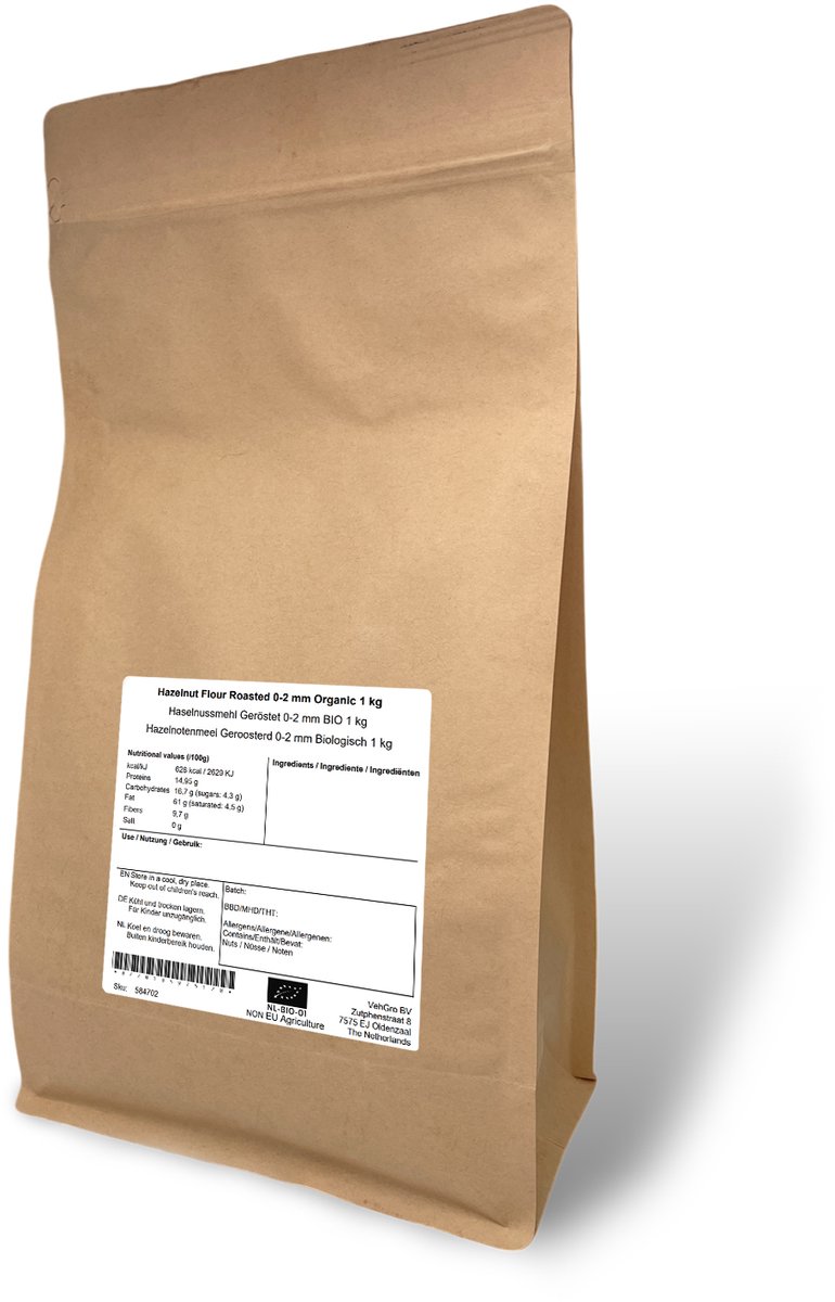 Hazelnootmeel Geroosterd 0-2 mm