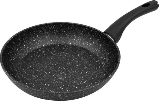 Titanium gehamerde pan met deksel, antiaanbaklaag ongecoat koekenpan