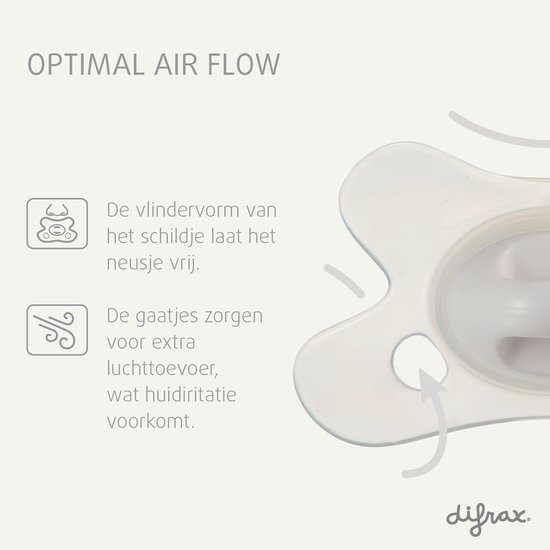 Difrax Dental Fopspeen - 0 tot 6 Maanden - Lichtroze van Difrax — afbeelding 3