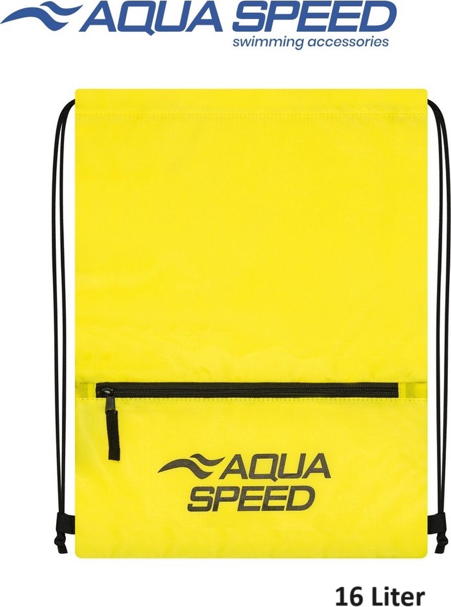 Aqua Speed Zwemtas met ritsvak – waterbestendige Gear Sack Zip (16L) voor zwemspullen en sportaccessoires - Yellow