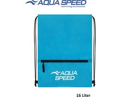 Aqua Speed Zwemtas met ritsvak – waterbestendige Gear Sack Zip (16L) voor zwemspullen en sportaccessoires - Turquoise