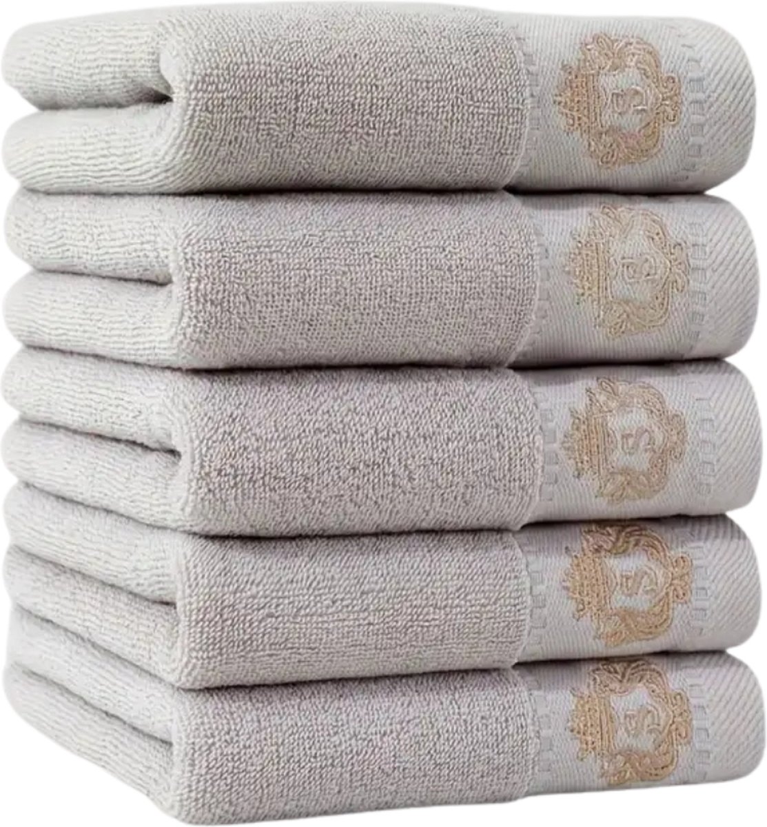 Bovista Handdoeken Set - Hotelkwaliteit - Handdoek - Towel - Licht Grijs - 5 Stuks