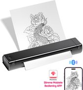 Bol.com Thermische Printer A4 - Tattoo printer - Stencil Printer - Draagbare Printer - Pocket Printer – Inclusief opbergzak – Bl... aanbieding