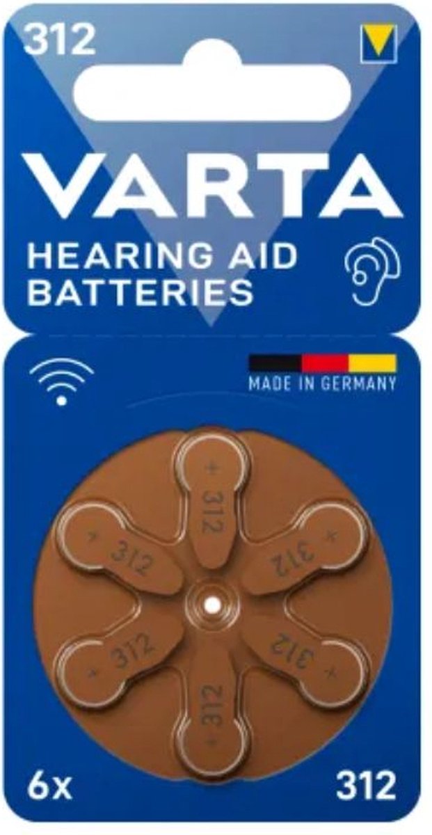 Batterij varta hoortoestel 8x 312 |