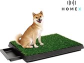 Home X - Hondentoilet Kunstgras - Met Opvangbak - 63cmx51cm - Puppy Pads - Zindelijkheidstraining Hond - Training Pads - Indoor / Outdoor Honden Toilet