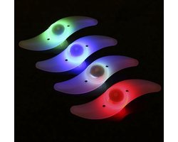 *** 4x éclairages à rayons LED - Éclairage de roue de vélo avec options multicolores - Sécurité Vélo dans l'obscurité - 4 pièces dans un seul ensemble de Hebele® ***