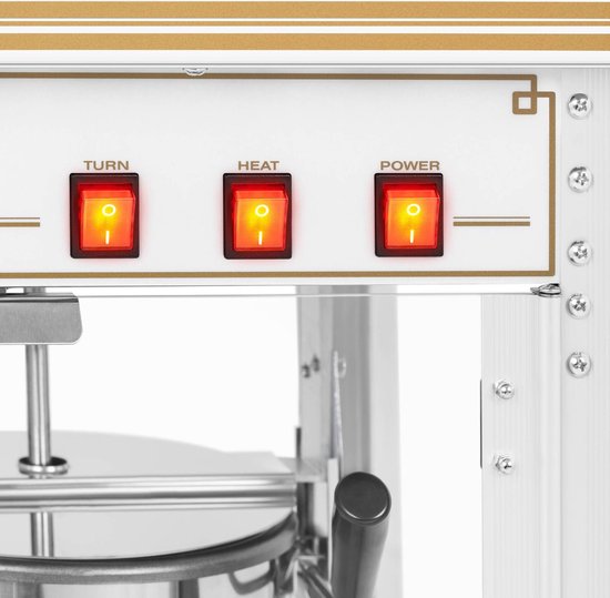 Popcornmachine - wit en goud - Royal Catering — afbeelding 2