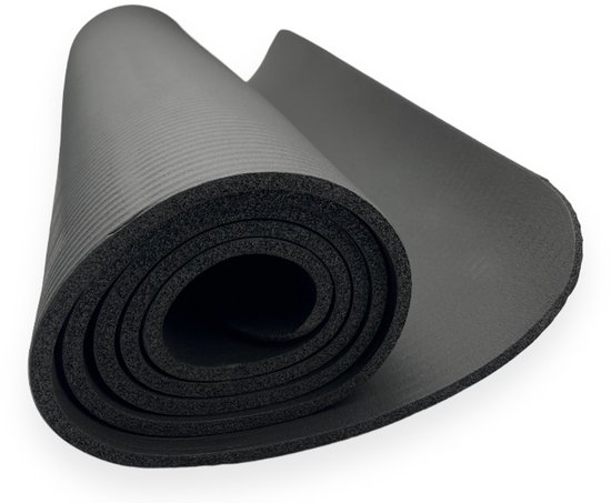 Padisport Yoga Mat Zwart - Fitness Mat Extra Dik - Yoga Mat Extra Dik - Pilates Mat - Dikke Yogamat - Yoga Mat Anti Slip - Yoga Matje - Yoga Mat Dik - Sport Mat - Sport Matje Fitness