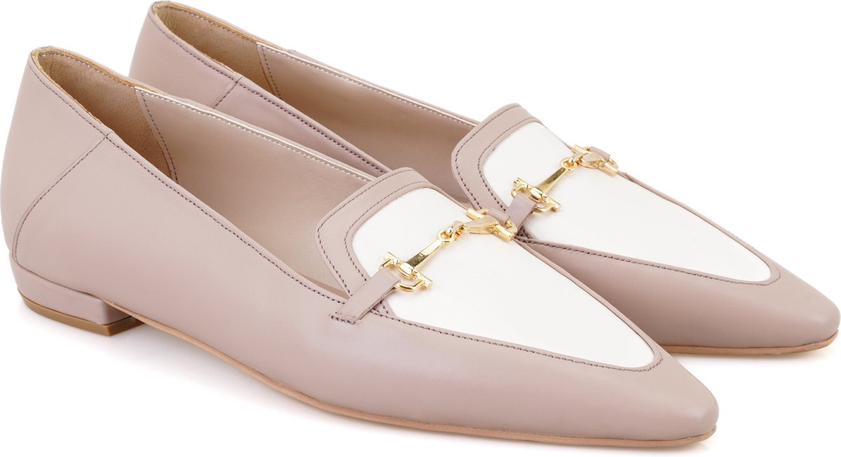 DESA Ballerina's Leer Roze Vrouwen Schoenpunt: Nez pointu