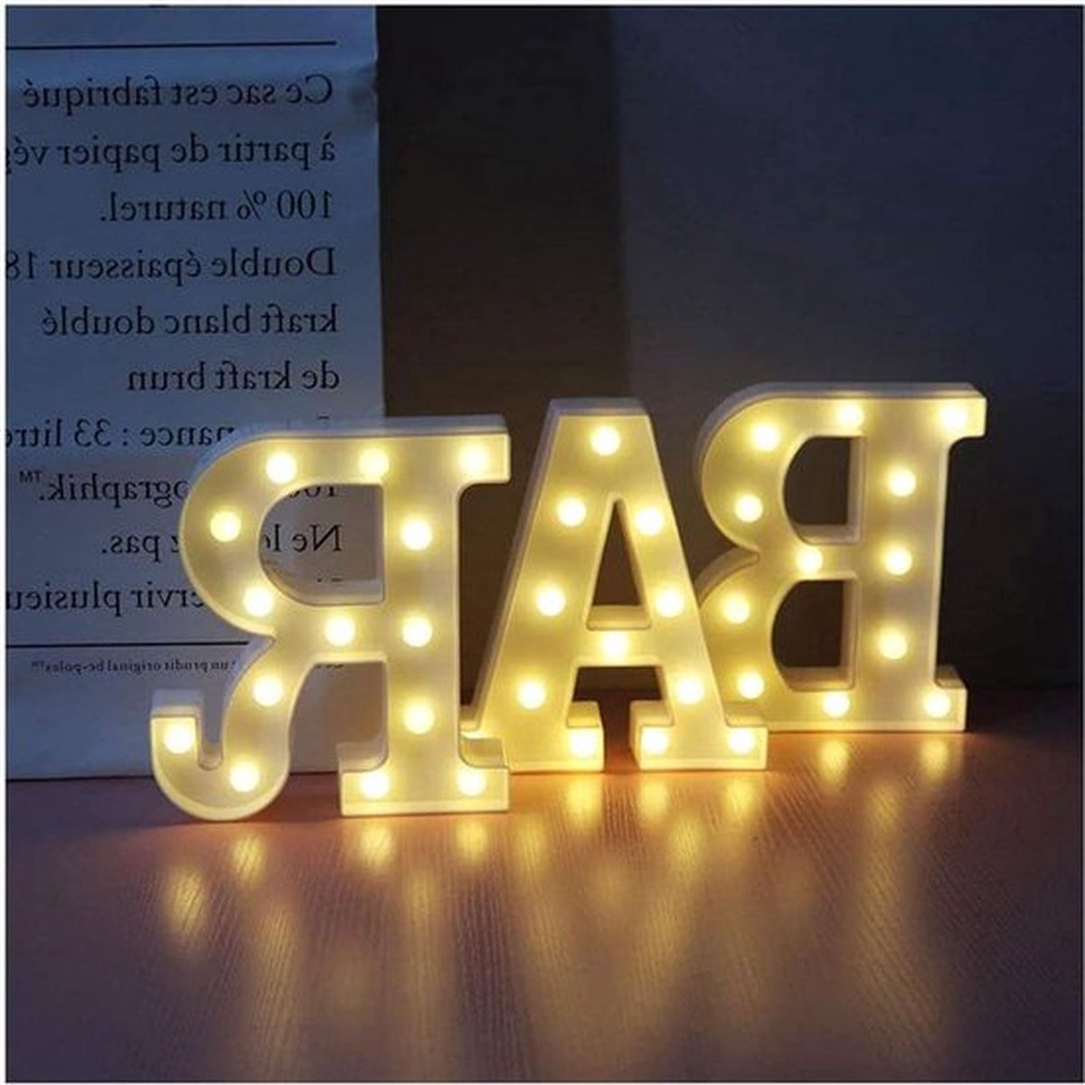 Marquee Letters Lights - BAR Teken Letter Lamp - Verlichte Letters Nachtlampjes - Decoratie Batterij Aangedreven voor BAR Pub Home Party Bruiloft - LED
