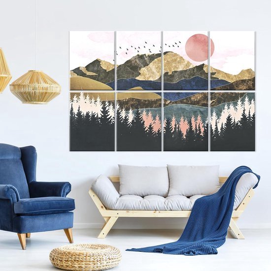 AtawLege 8 stuks Boheemse kunst akoestische panelen, zelfklevende