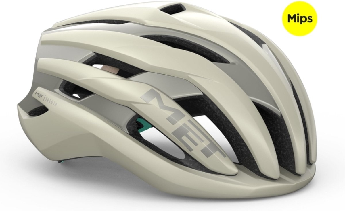 MET Trenta MIPS Fietshelm Mannen & Vrouwen – Fietshelm Racefiets Volwassenen – Maat L (58-61cm) – Greige