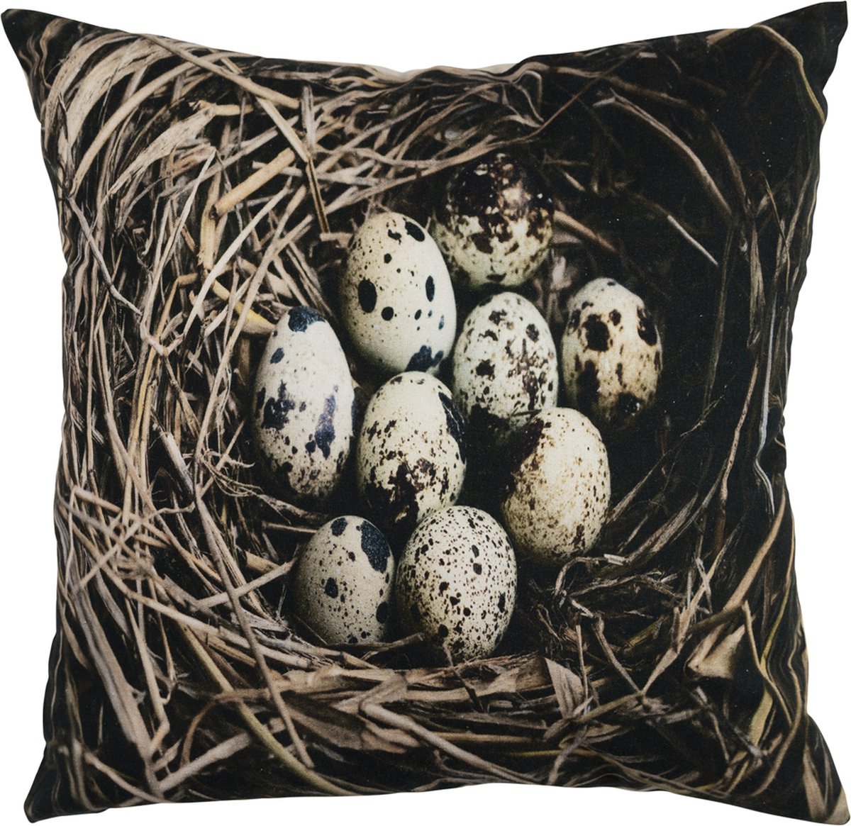 canvas kussen eieren in nest 50x50cm