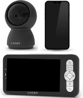 Bol.com Lakoo Kitty Babyfoon - camera met app - Zwarte - Premium HD Wifi Baby Monitor aanbieding