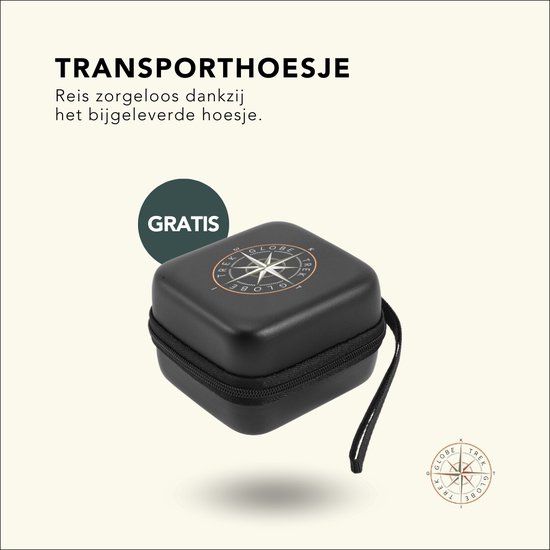 GlobeTrek® Wereldstekker - Reisstekker - Fast Charging - 2 USB-C & 2 USB-A - Universele Wereldstekker voor 170+ Landen: Amerika (USA), Engeland (UK), Australië, Zuid Amerika, Azië, Afrika, Europa - Wereldstekkers - Zwart