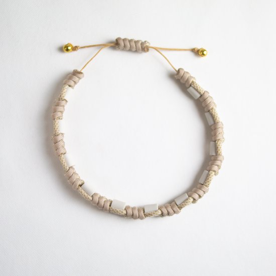 Bracelet anti-tiques Perles EM naturelles vert XL - Fermeture arrière