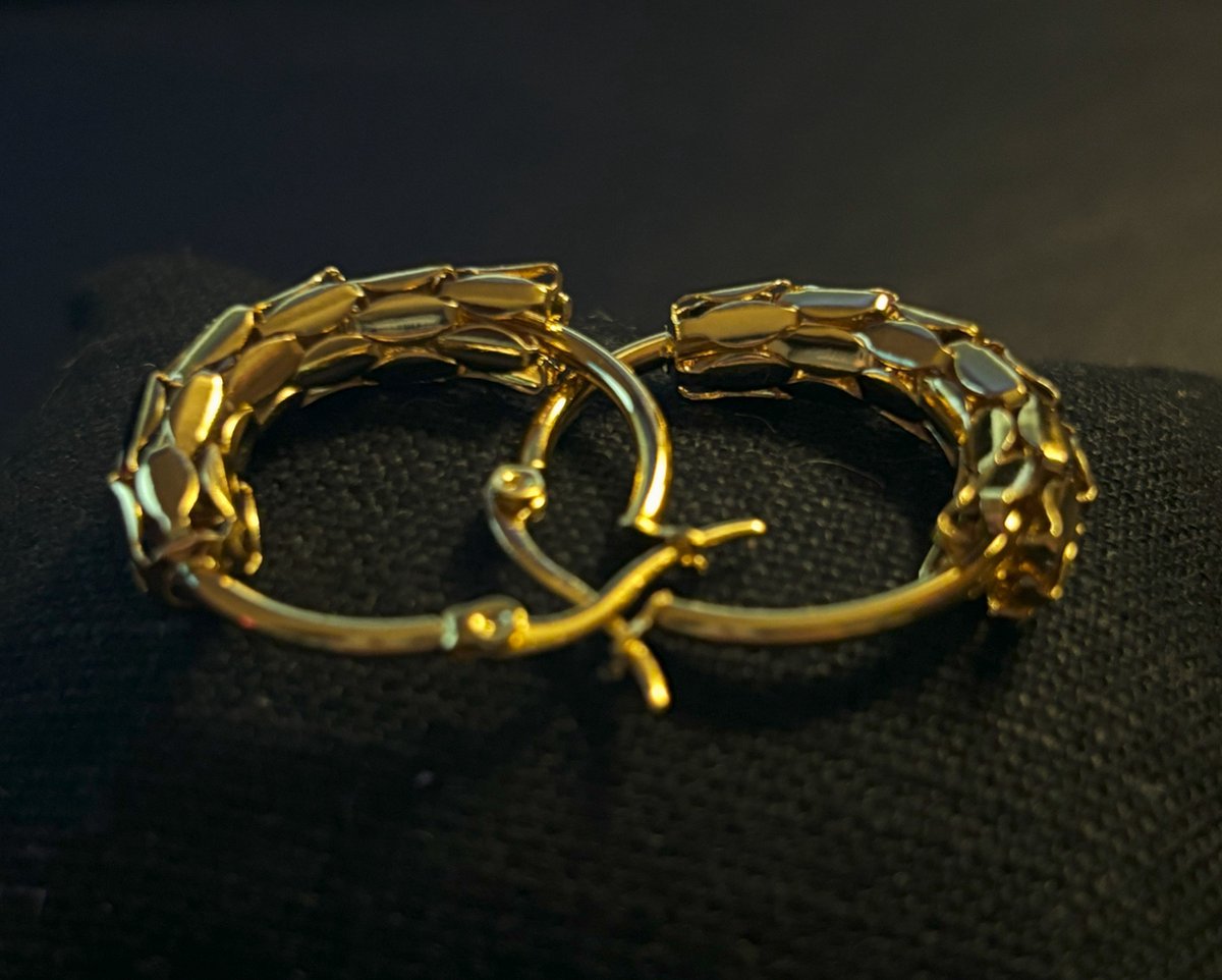 No-Fade Goud-Stijl Vintage Oorbellen in Chunky Design Sieraden Voor Dames En Heren