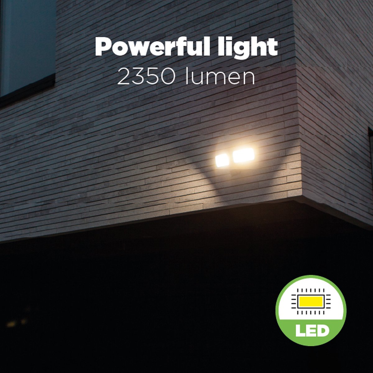 Lutec Chimera - LED security wandlamp voor buiten - Tweekoppig