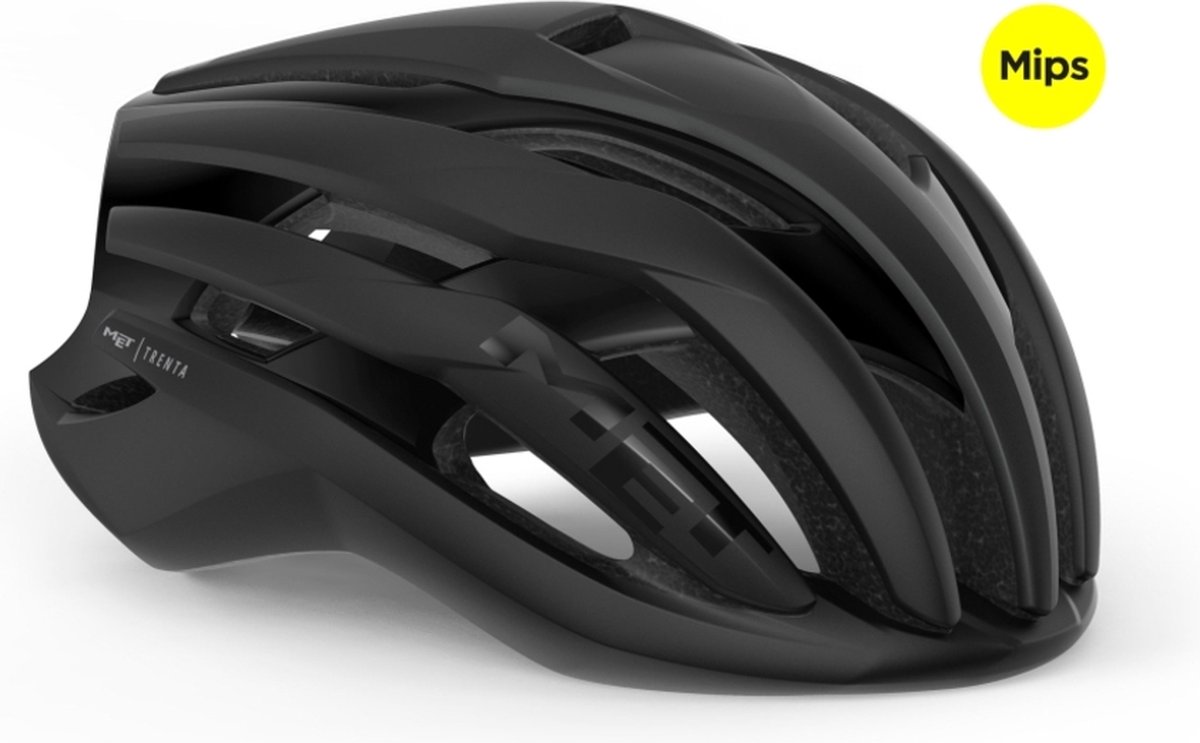 MET Trenta MIPS Fietshelm Mannen & Vrouwen – Fietshelm Racefiets Volwassenen – Maat S (52-56cm) – Black