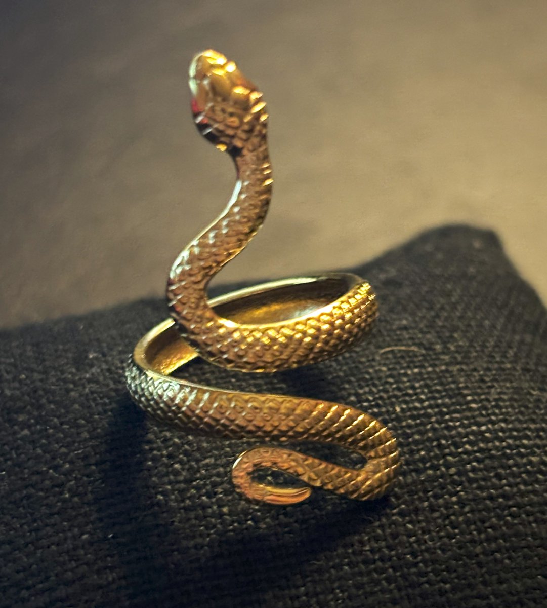 No-Fade Goud-Stijl Vergulde Slang Stijl Ring Sieraden Voor Dames En Heren