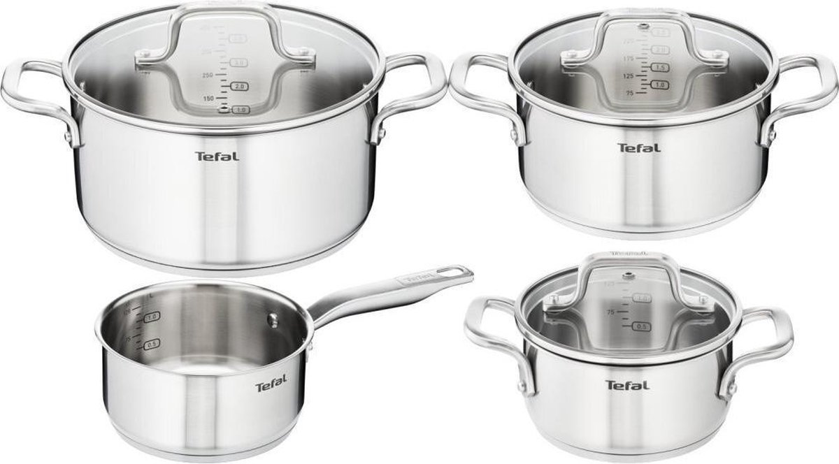 Tefal Duetto Pannenset - 4-delig - RVS